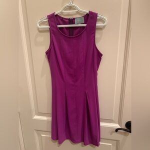 NWOT Skies Are Blue Purple Fit & Flare Pleated Dress Size XS - never worn!
